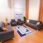 ELGEYAR Jakarlı Bohem 3+3+1+1 Koltuk Örtüsü Takımı - Antrasit