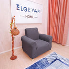 ELGEYAR Jakarlı Bohem 3+3+1+1 Koltuk Örtüsü Takımı - Antrasit