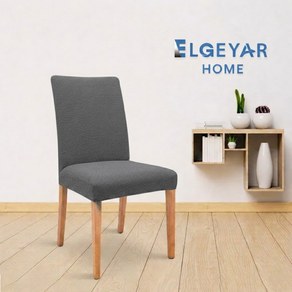 ELGEYAR Jakarlı Bohem Sandalye Kılıfı - Antrasit