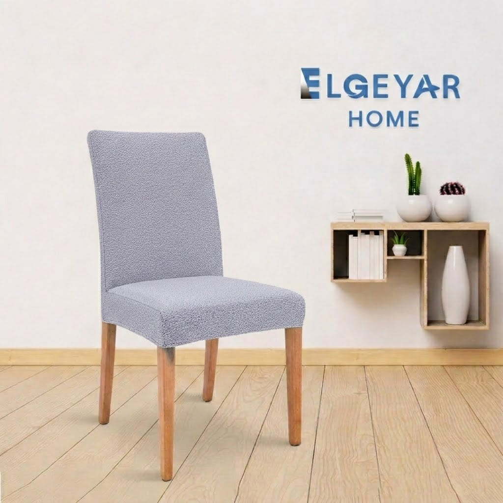 ELGEYAR Jakarlı Bohem Sandalye Kılıfı - Gri