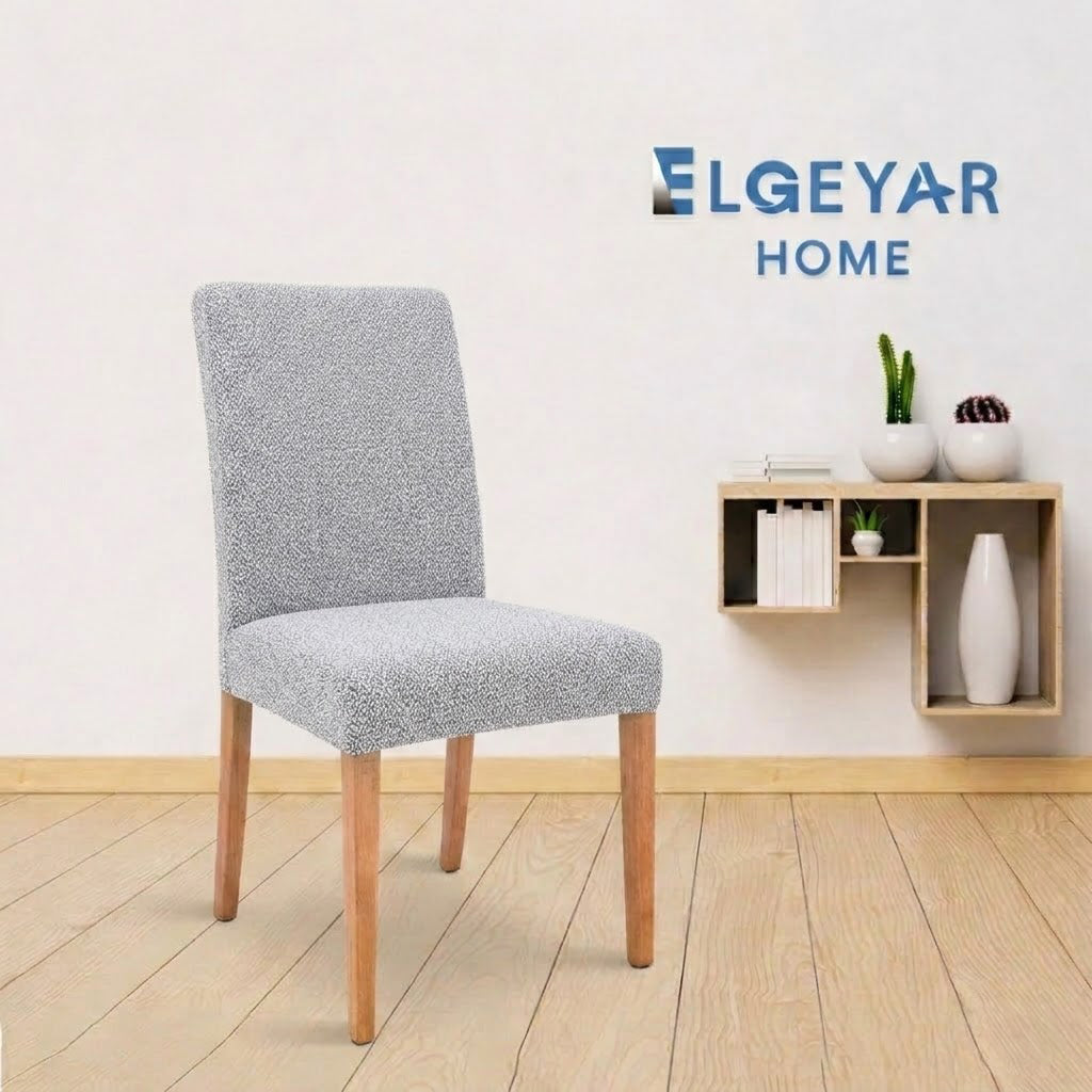 ELGEYAR Jakarlı Bohem Sandalye Kılıfı - Taş Gri