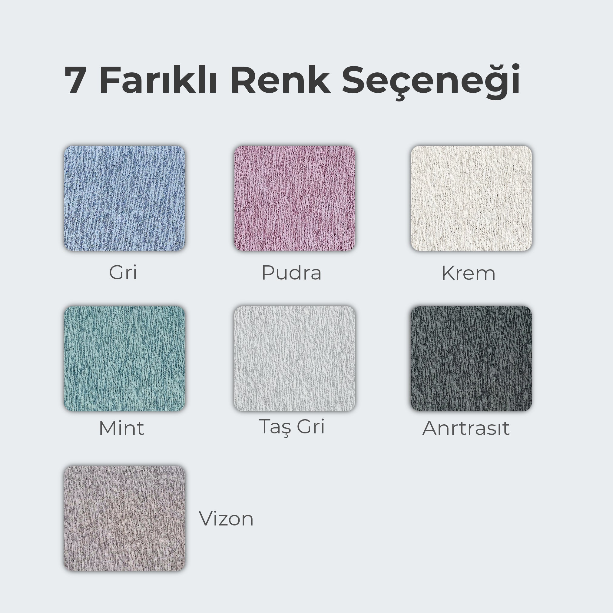 ELGEYAR Jakarlı Ağaç Kabuğu 3+3+1+1 Koltuk Örtüsü Takımı - Mint