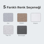 ELGEYAR Jakarlı Bohem 3+3+1+1 Koltuk Örtüsü Takımı - Krem
