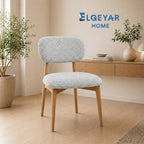 ELGEYAR Bohem Oval Sırtlı Sandalye Kılıfı - Gri