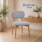 ELGEYAR Bohem Oval Sırtlı Sandalye Kılıfı - Taş Gri