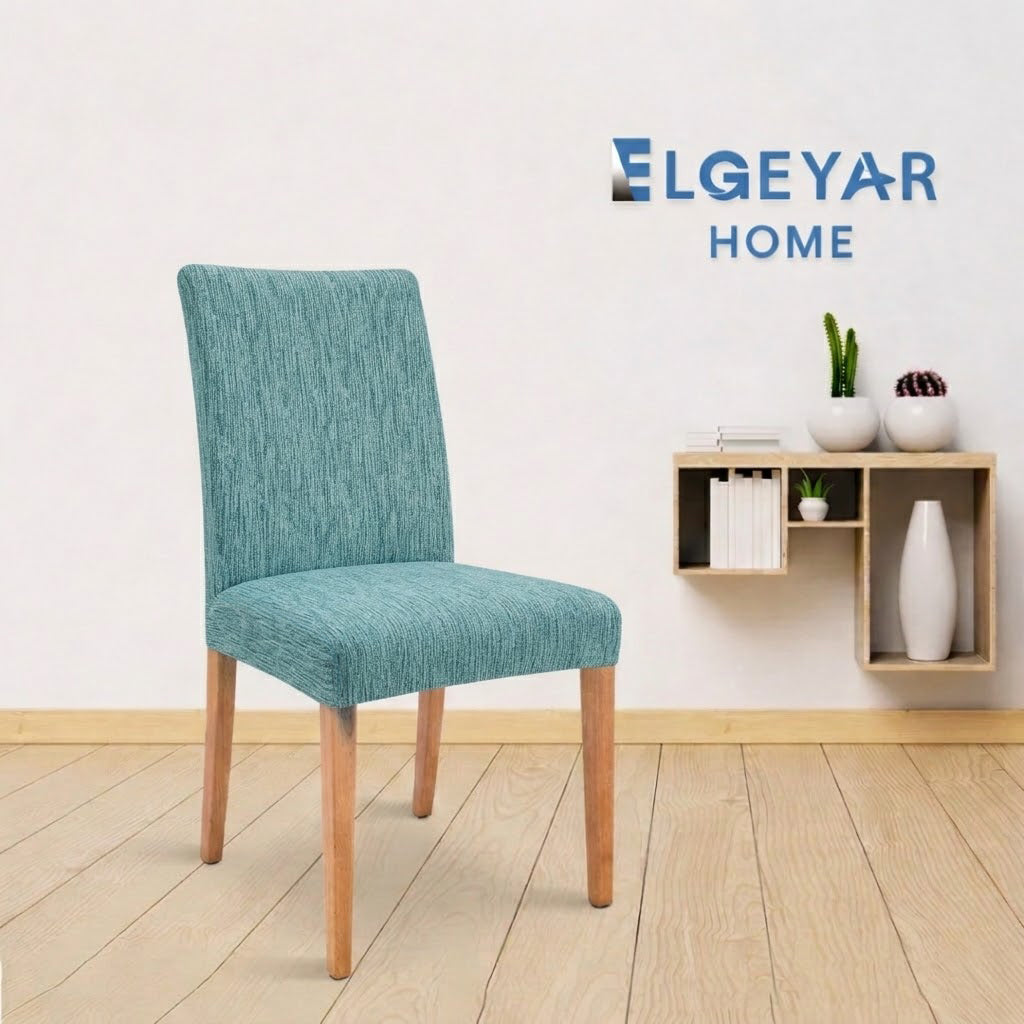 ELGEYAR Jakarlı Ağaç Kabuğu Sandalye Kılıfı - Mint