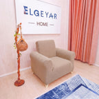ELGEYAR Jakarlı Bohem 3+3+1+1 Koltuk Örtüsü Takımı - Vizon