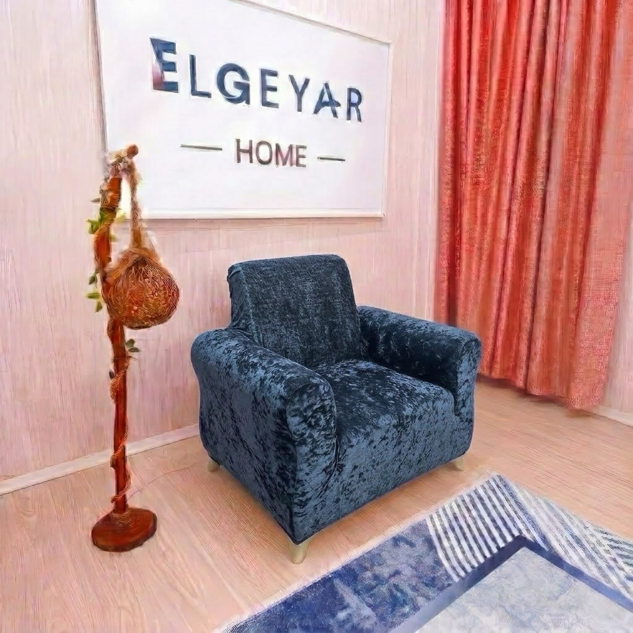 ELGEYAR Kadife 3+3+1+1 Koltuk Örtüsü Takımı - Antrasit