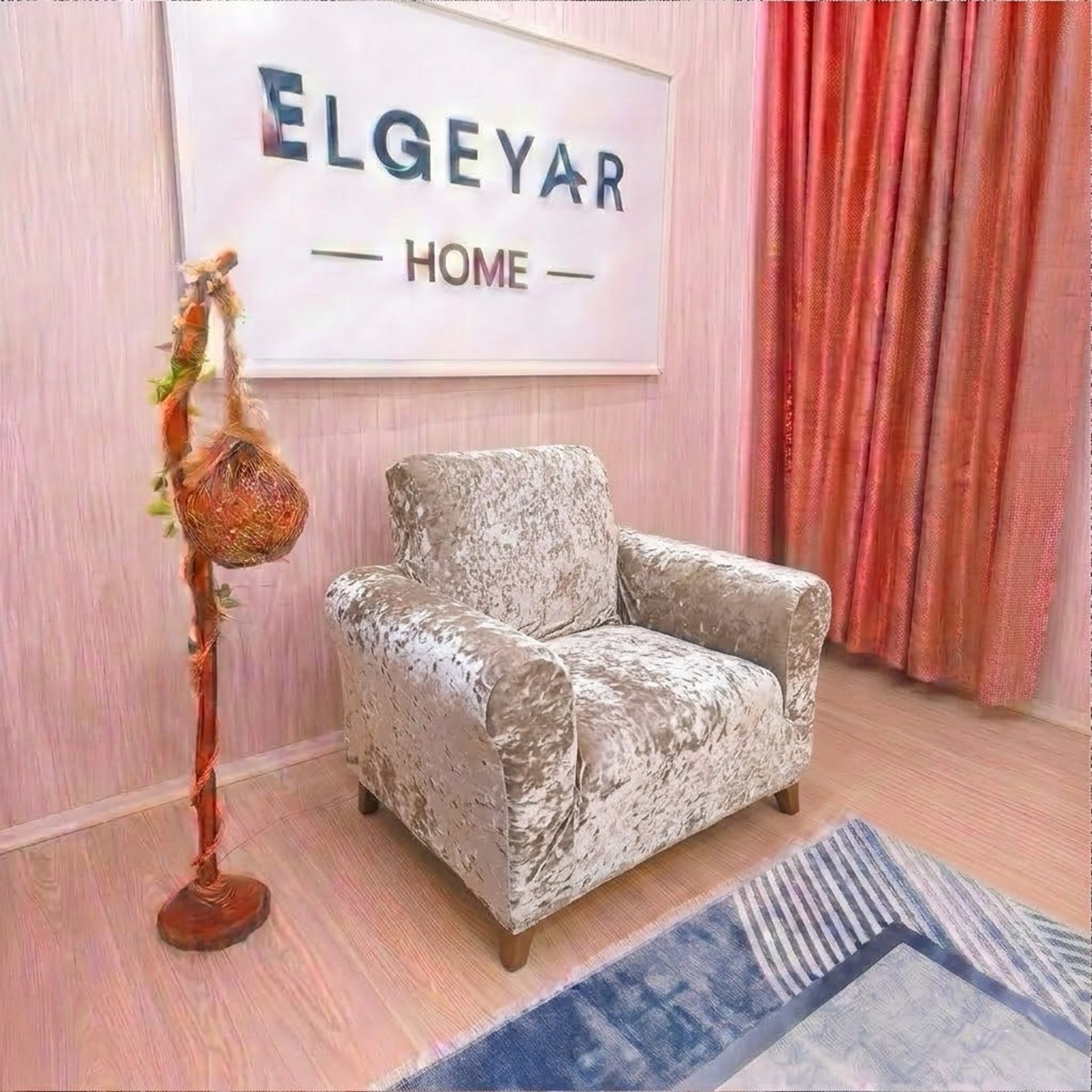 ELGEYAR Kadife 3+3+1+1 Koltuk Örtüsü Takımı - Vizon