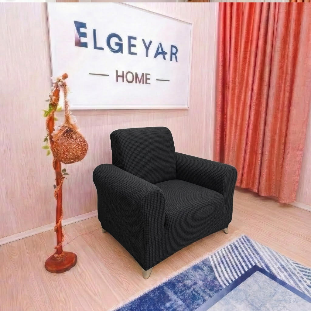 ELGEYAR Likralı Pitikare 3+3+1+1 Koltuk Örtüsü Takımı - Antrasit