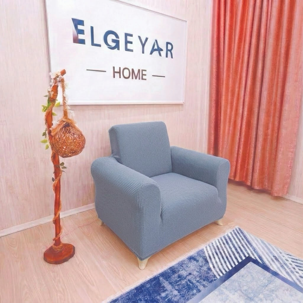 ELGEYAR Likralı Pitikare 3+3+1+1 Koltuk Örtüsü Takımı - Gri
