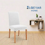 ELGEYAR Likralı Pitikare Sandalye Kılıfı - Beyaz