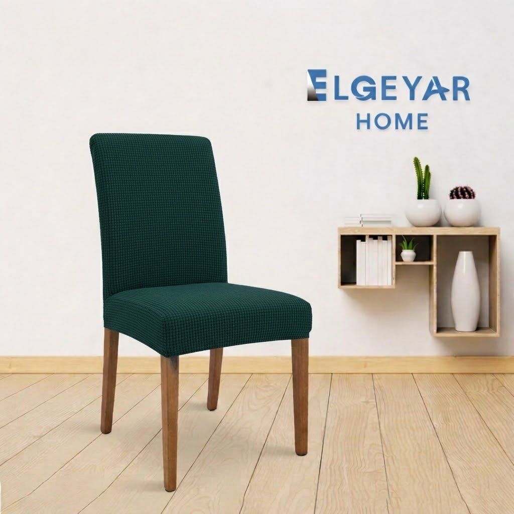 ELGEYAR Likralı Pitikare Sandalye Kılıfı - Yeşil