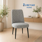 ELGEYAR Oval Ağaç Kabuğu Sandalye Kılıfı - Taş Gri