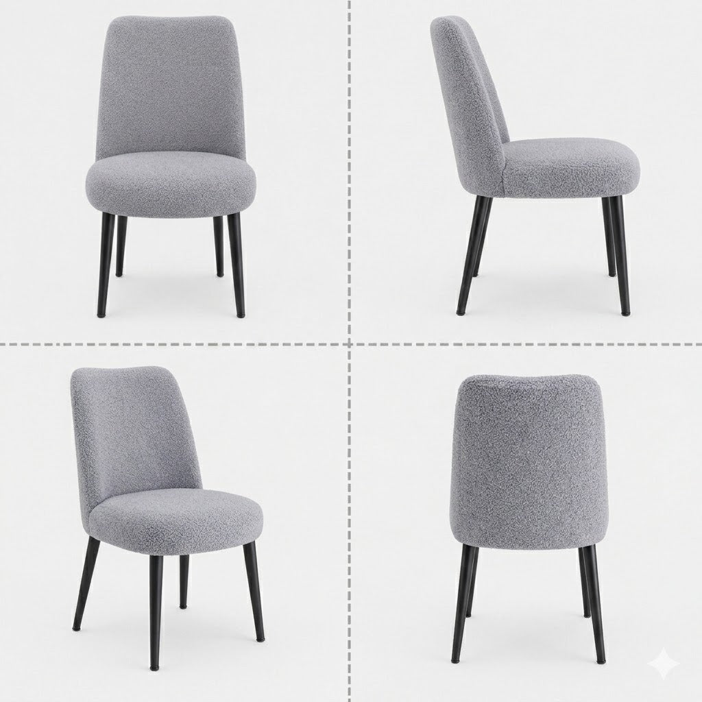 ELGEYAR Oval Bohem Sandalye Kılıfı - Taş Gri