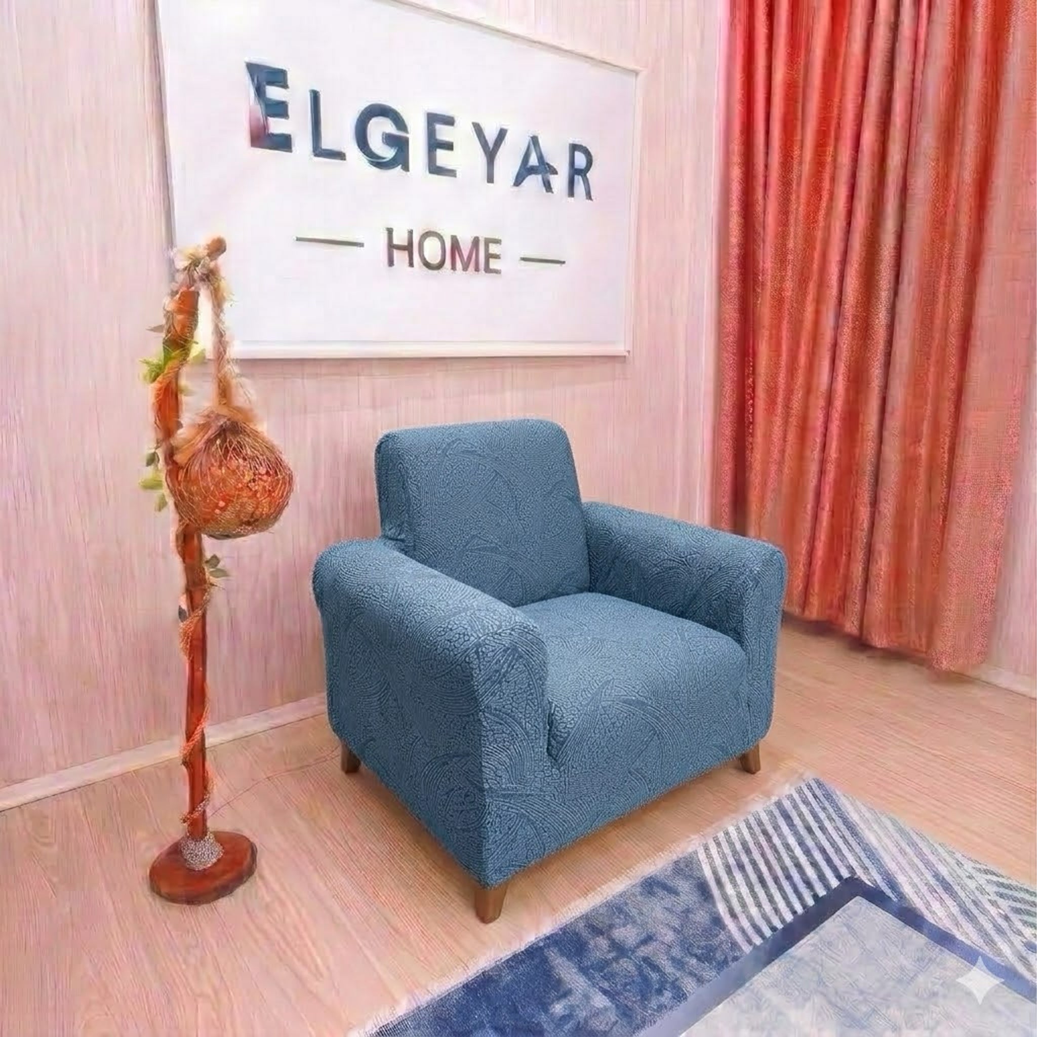 ELGEYAR Sehra Desen 3+3+1+1 Koltuk Örtüsü Takımı - Mint