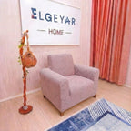 ELGEYAR Sehra Desen 3+3+1+1 Koltuk Örtüsü Takımı - Pudra
