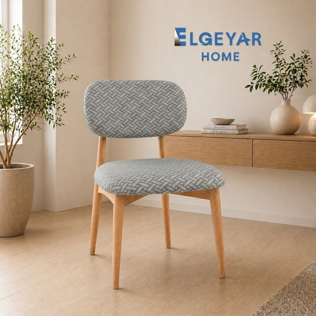 ELGEYAR Tuğla Oval Sırtlı Sandalye Kılıfı - Gri